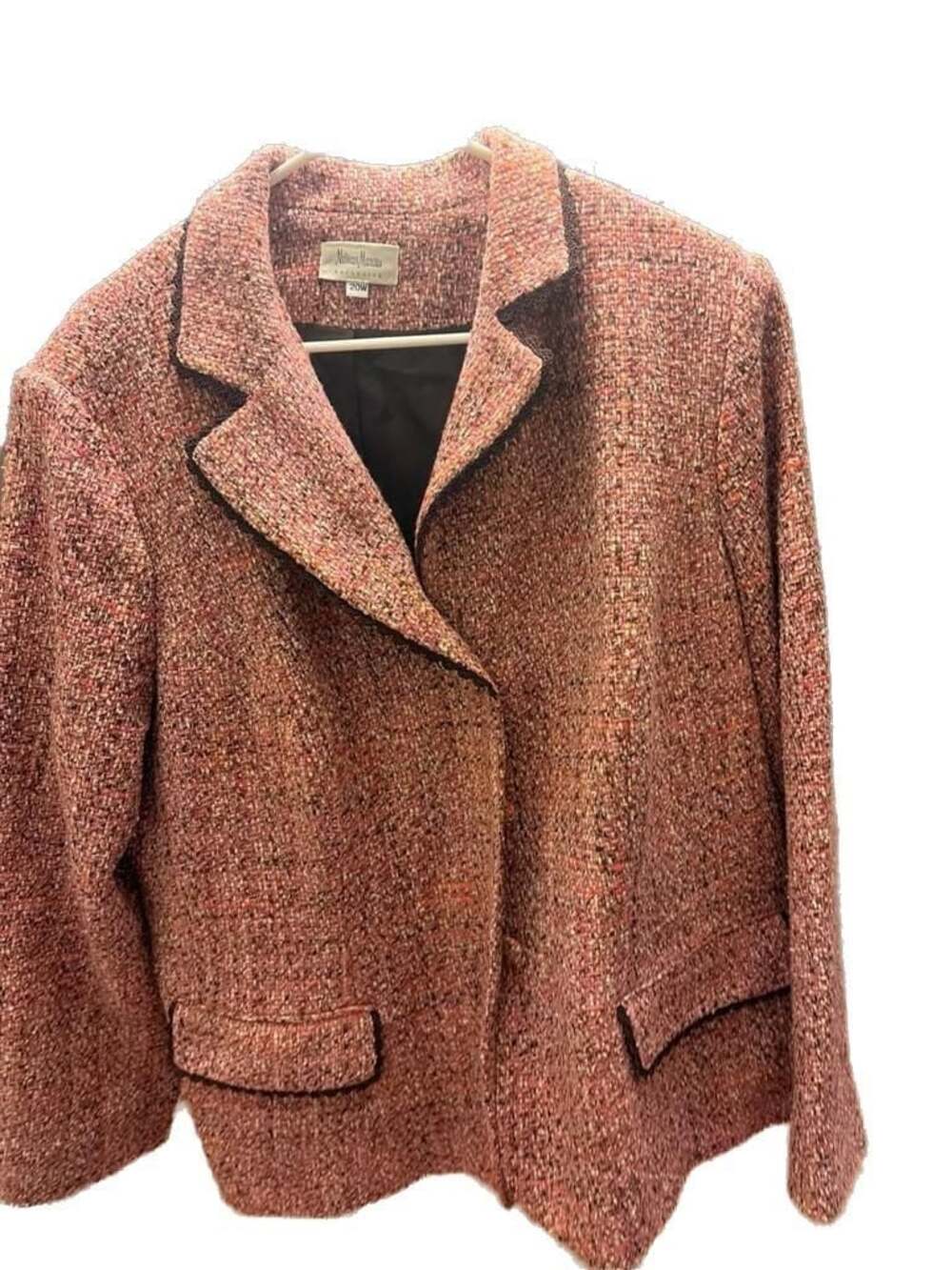 Neiman Marcus Exclusive Pink Tweed Skirt Suit Set Jacket 20W Skirt 18W